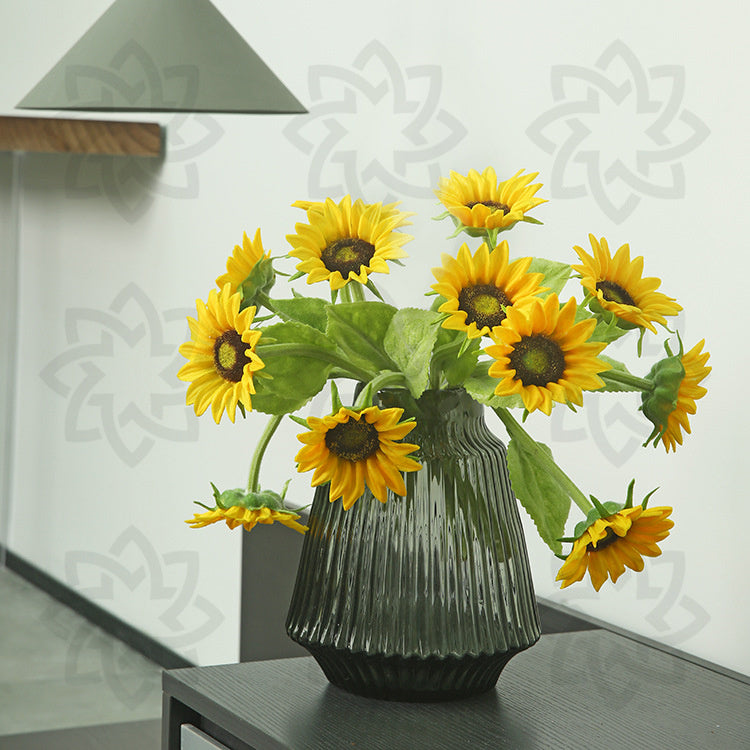 Girasoles artificiales con tacto real de 12" para bodas y eventos