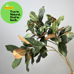 Magnolias artificiales con tacto real de 43" para bodas y eventos - Verde