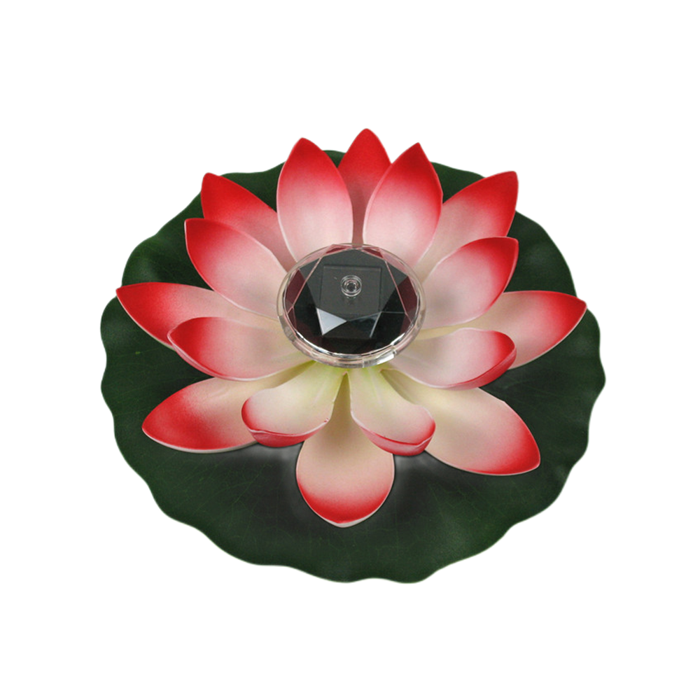 Lotos artificiales con resistencia a los rayos UV de 11" x 3" para jardín, balcón y terraza