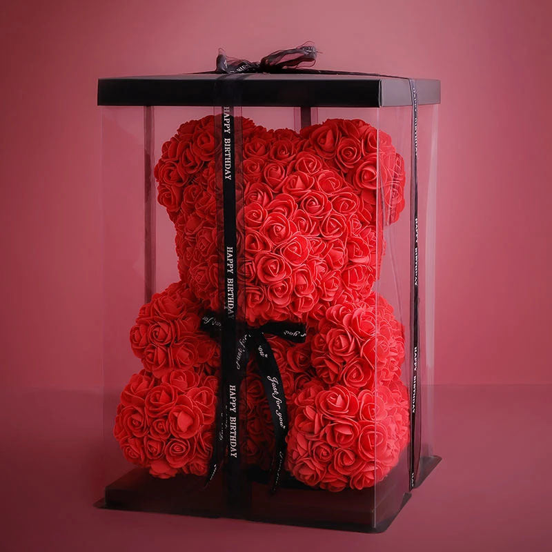 Rosas artificiales para decoración de interiores - Rojo 25cm/9.8"
