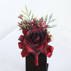 Rosas artificiales de 5" x 3" para jardín, balcón y terraza - Naranja