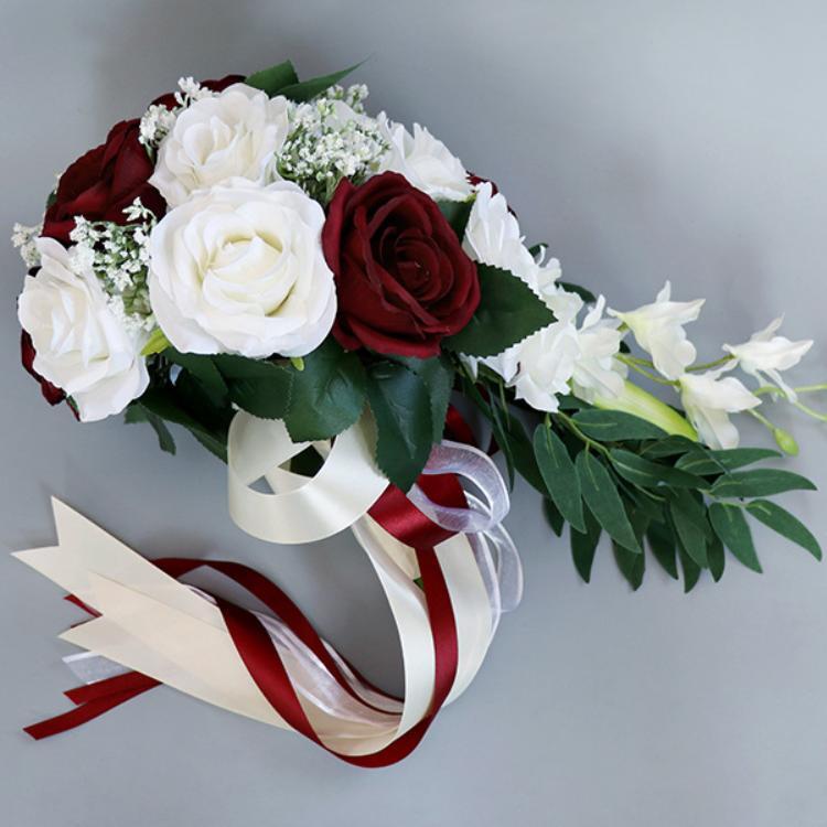 Rosas artificiales de 9" para bodas y eventos