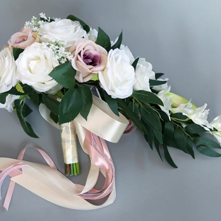 Rosas artificiales de 9" para bodas y eventos