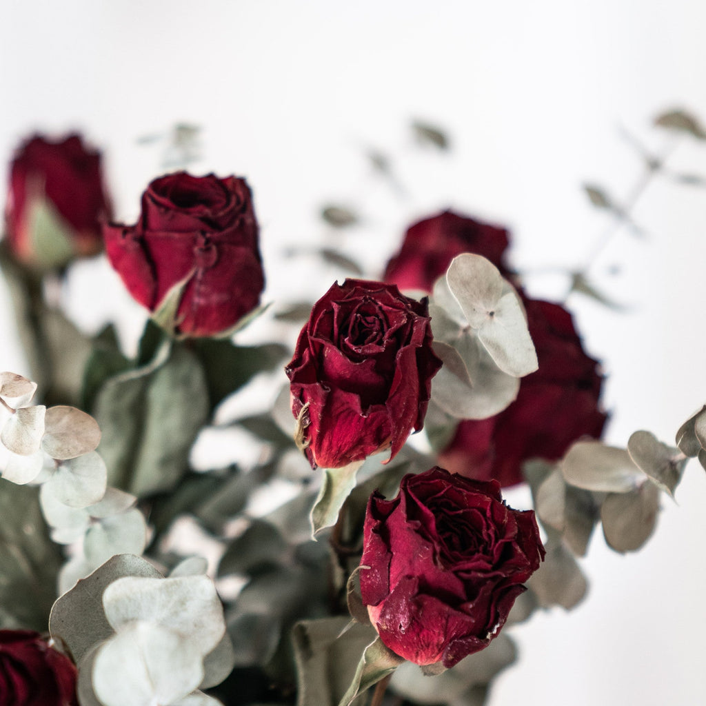 Rosas artificiales de 12" para decoración de interiores