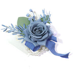 Rosas artificiales de 4" x 3" para bodas y eventos - Azul claro