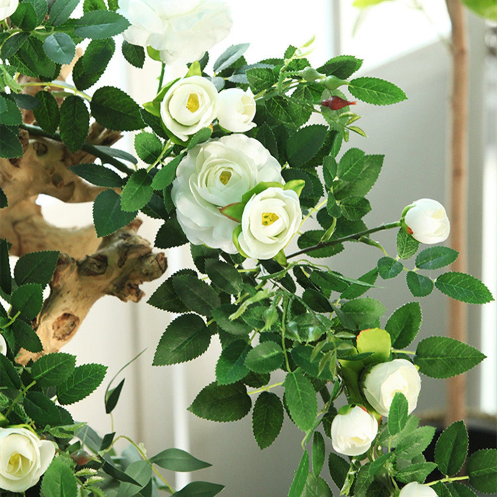 Rosas artificiales de 50" para jardín, balcón y terraza - Morado