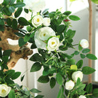 Rosas artificiales de 50" para jardín, balcón y terraza - Morado