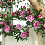 Rosas artificiales de 50" para jardín, balcón y terraza - Rosa claro