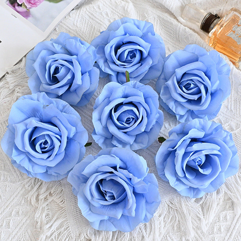 Rosas artificiales de 4" x 4" 7 piezas para bodas y eventos - Dusty rose
