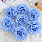 Rosas artificiales de 4" x 4" 7 piezas para bodas y eventos - Dusty rose
