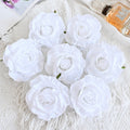 Rosas artificiales de 4" x 4" 7 piezas para bodas y eventos - Deep champán