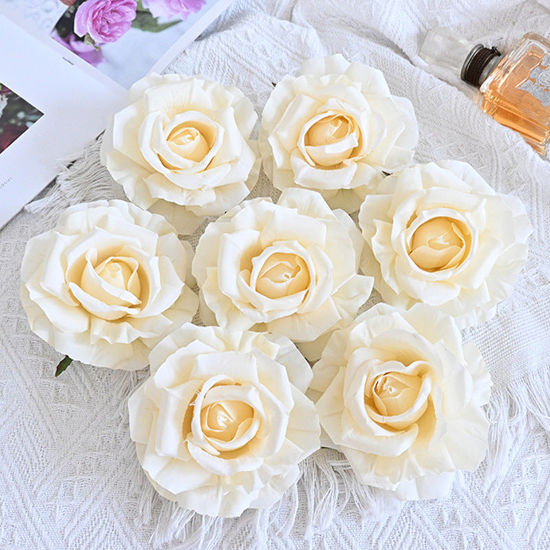 Rosas artificiales de 4" x 4" 7 piezas para bodas y eventos - Navy