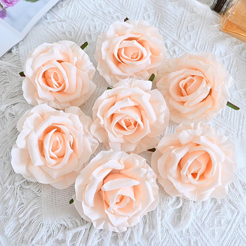 Rosas artificiales de 4" x 4" 7 piezas para bodas y eventos
