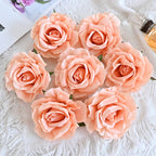 Rosas artificiales de 4" x 4" 7 piezas para bodas y eventos