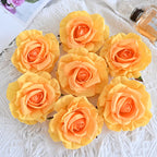 Rosas artificiales de 4" x 4" 7 piezas para bodas y eventos
