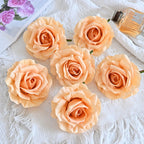 Rosas artificiales de 4" x 4" 7 piezas para bodas y eventos