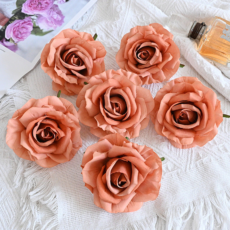 Rosas artificiales de 4" x 4" 7 piezas para bodas y eventos
