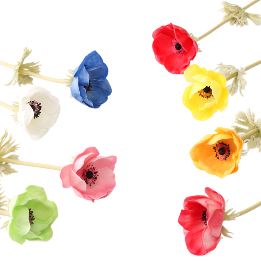 Rosas artificiales con tacto real de 17" 9 piezas para bodas y eventos - Blanco