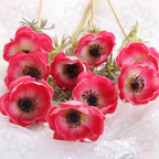 Rosas artificiales con tacto real de 17" 9 piezas para bodas y eventos