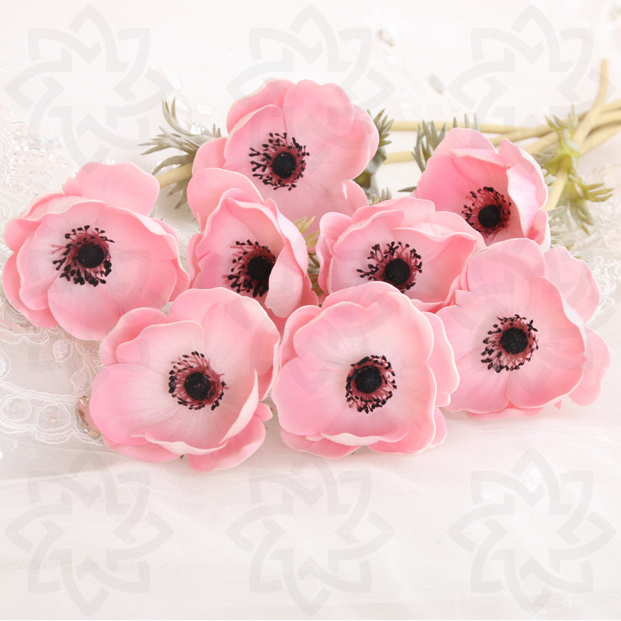 Rosas artificiales con tacto real de 17" 9 piezas para bodas y eventos
