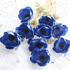 Rosas artificiales con tacto real de 17" 9 piezas para bodas y eventos