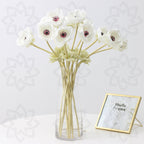 Rosas artificiales con tacto real de 17" 9 piezas para bodas y eventos - Amarillo