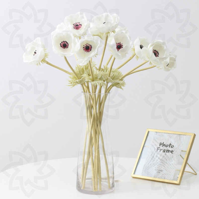 Rosas artificiales con tacto real de 17" 9 piezas para bodas y eventos - Amarillo