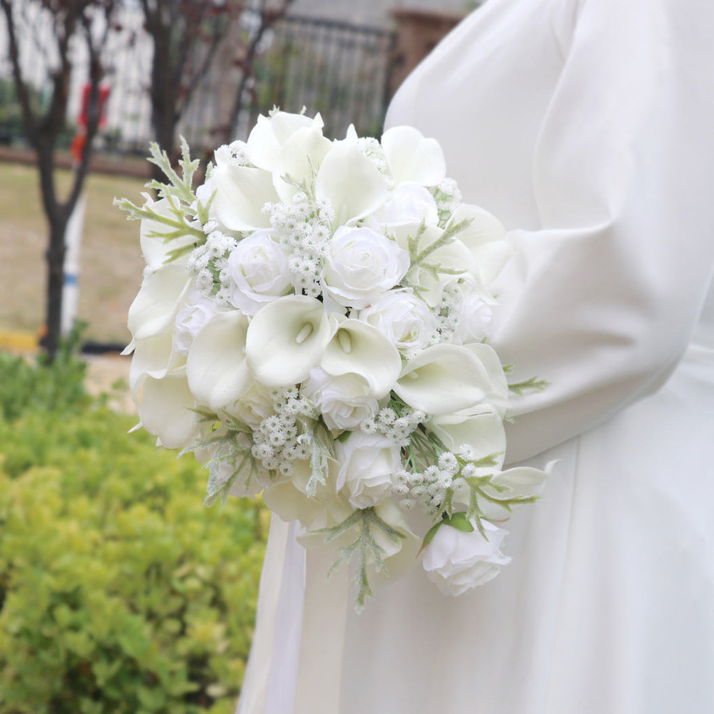 Calas artificiales de 10" para bodas y eventos - Blanco