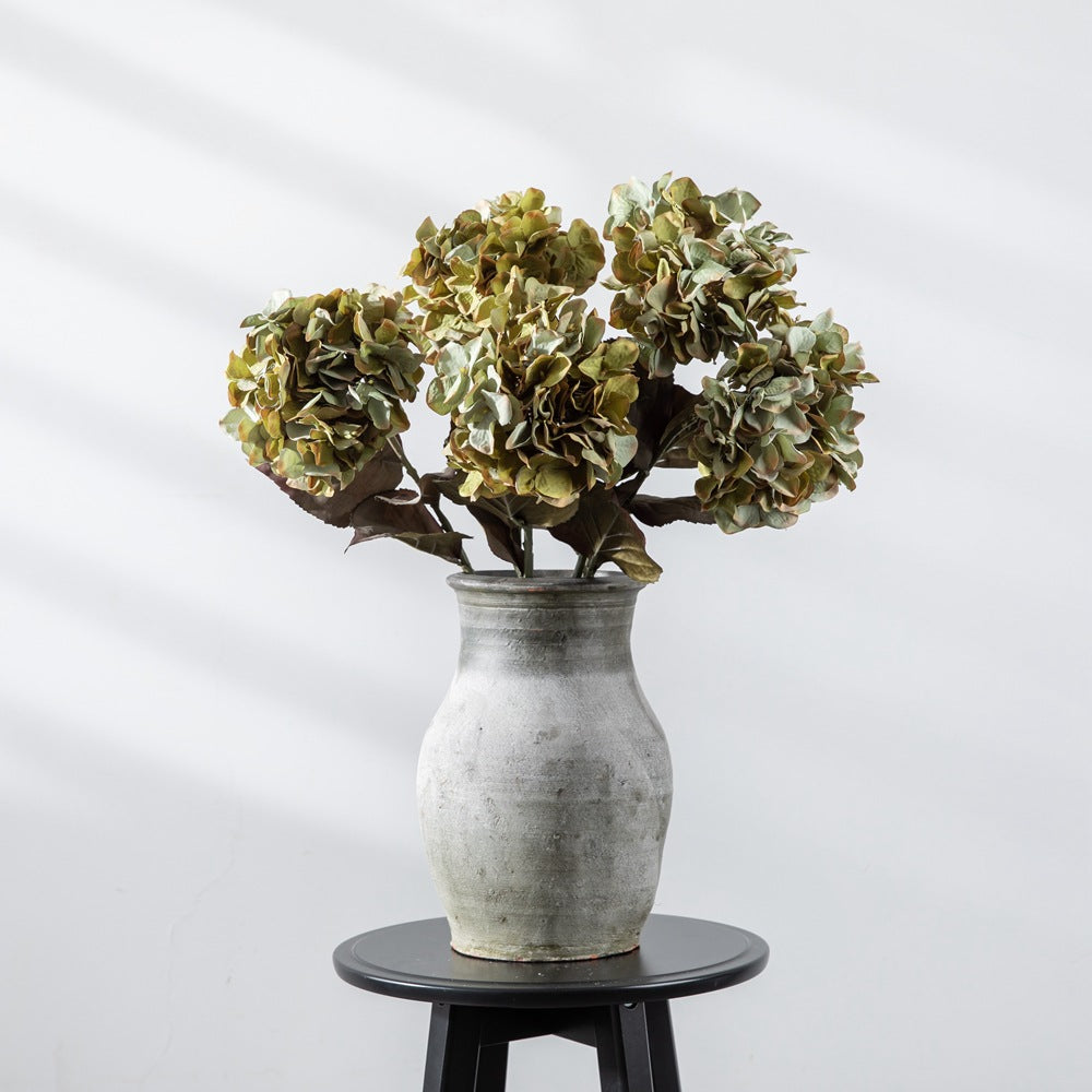 Hortensias artificiales de 28" x 7" para decoración del hogar, eventos y escaparates - Sage verde