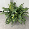 Helechos artificiales con resistencia a los rayos UV de 22" 2 piezas para jardín, balcón y terraza - Verde