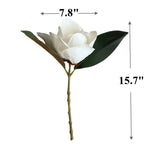 Magnolias artificiales con tacto real de 15" para bodas y eventos