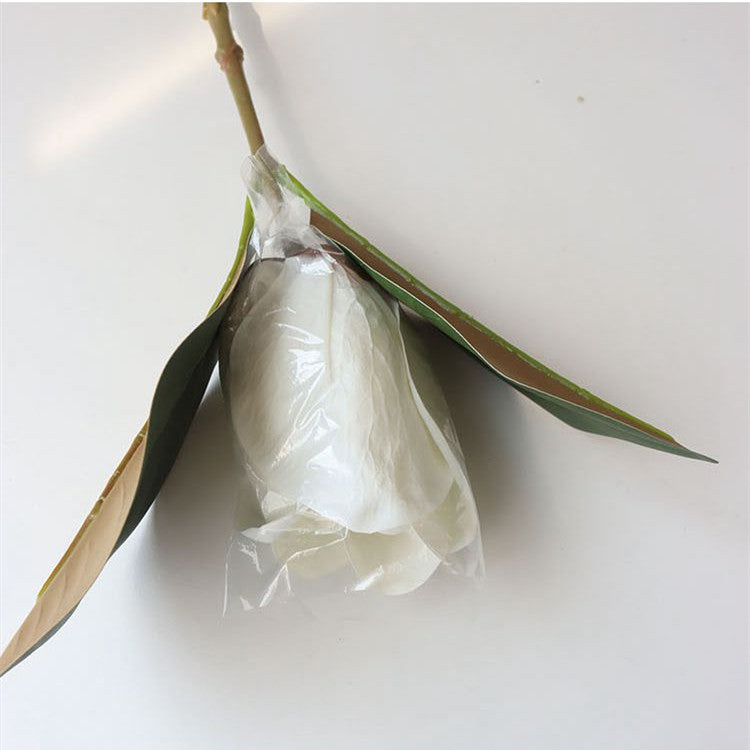 Magnolias artificiales con tacto real de 15" para bodas y eventos