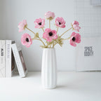 Rosas artificiales con tacto real de 17" 9 piezas para bodas y eventos - Rosa