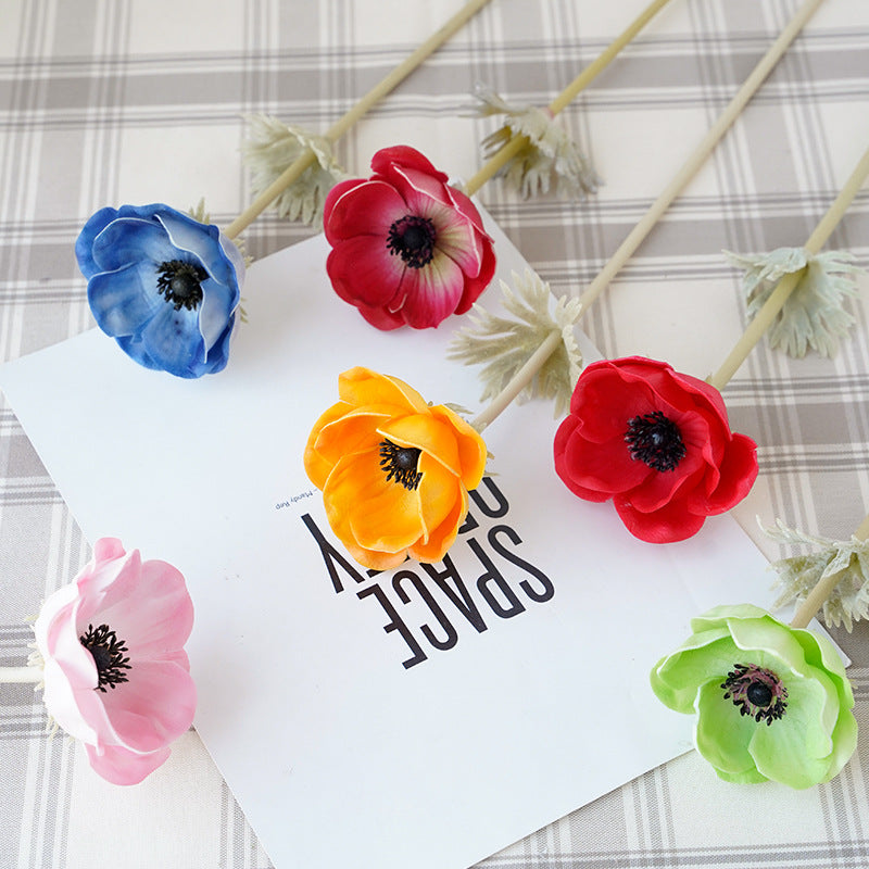 Rosas artificiales con tacto real de 17" 9 piezas para bodas y eventos - Verde