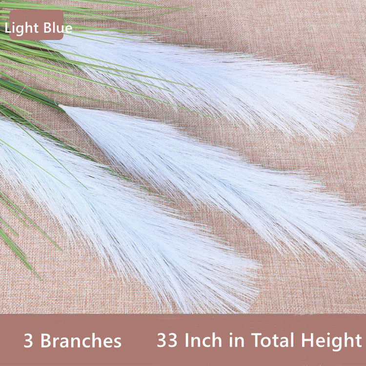Pampas artificiales con resistencia a los rayos UV de 33" para jardín, balcón y terraza - Champán