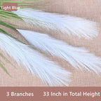 Pampas artificiales con resistencia a los rayos UV de 33" para jardín, balcón y terraza - Champán