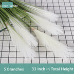 Pampas artificiales con resistencia a los rayos UV de 33" para jardín, balcón y terraza - Rosa