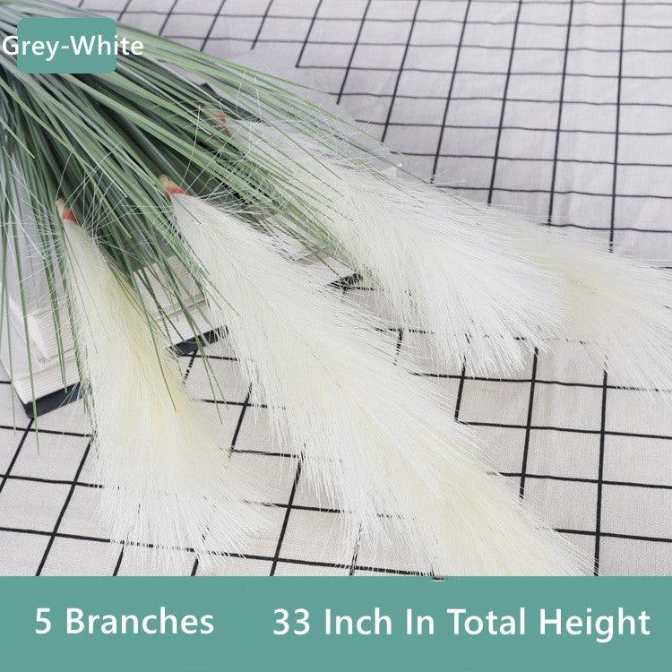 Pampas artificiales con resistencia a los rayos UV de 33" para jardín, balcón y terraza - Rojo rosa