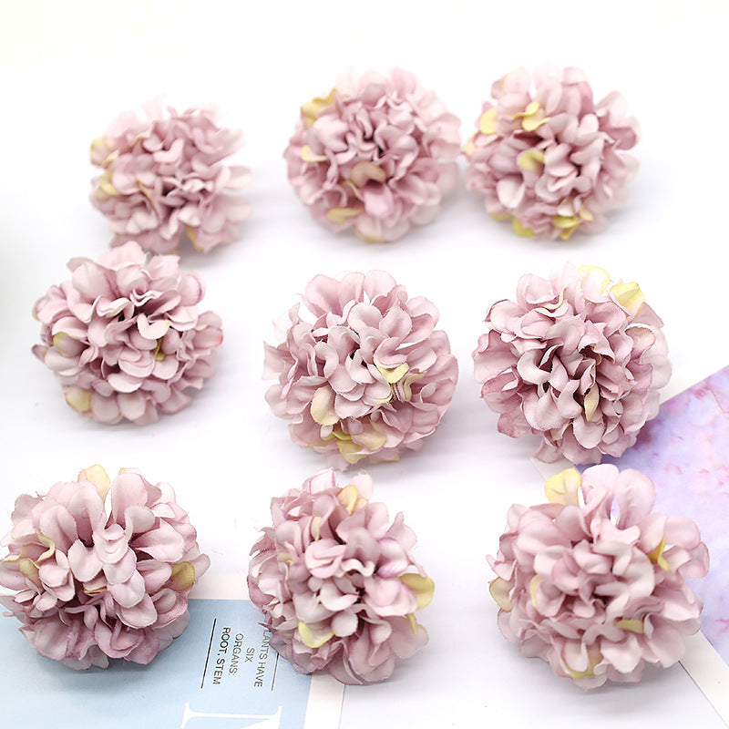 Hortensias artificiales de 1.7" 10 piezas para bodas y eventos - Degradado rosa