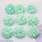 Hortensias artificiales de 1.7" 10 piezas para bodas y eventos - Fucsia/blanco