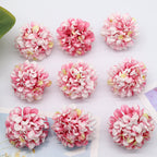 Hortensias artificiales de 1.7" 10 piezas para bodas y eventos - Light champán