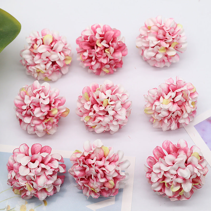 Hortensias artificiales de 1.7" 10 piezas para bodas y eventos - Light champán