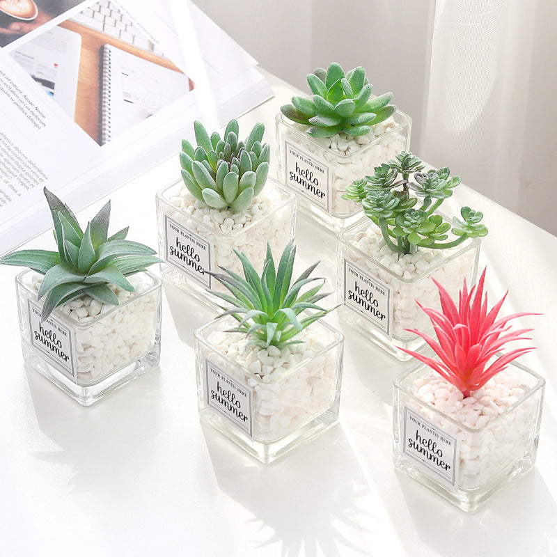 Planta artificial en maceta de 4" x 3" para jardín, balcón y terraza - 3