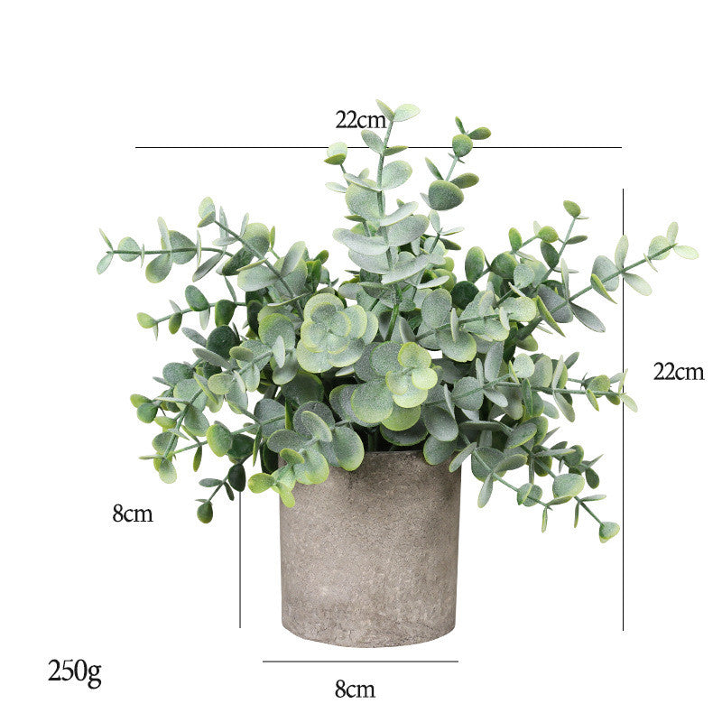 Eucalipto artificial con resistencia a los rayos UV de 7" para jardín, balcón y terraza - 5