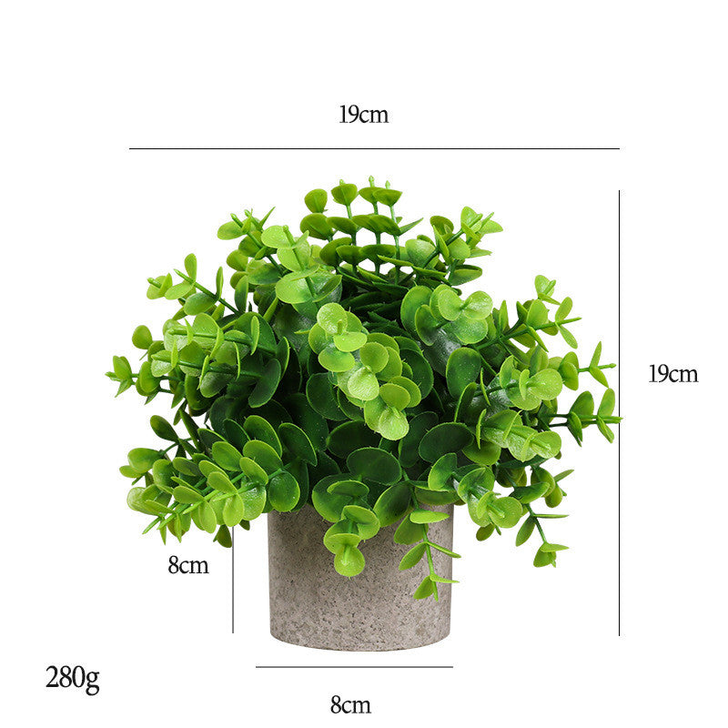 Eucalipto artificial con resistencia a los rayos UV de 7" para jardín, balcón y terraza - 3