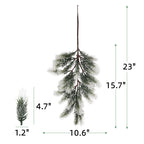 Ramas de pino artificiales para decoración navideña - 3