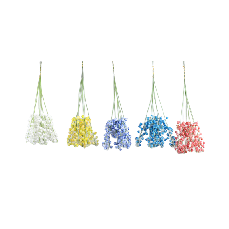 Lirios artificiales con tacto real de 12" x 5" 7 piezas para bodas y eventos - Deep azul