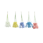 Lirios artificiales con tacto real de 12" x 5" 7 piezas para bodas y eventos - Deep azul