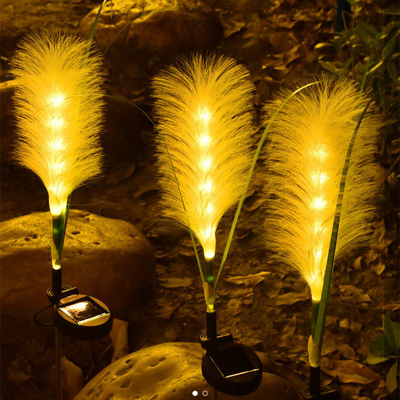 Pampas artificiales con resistencia a los rayos UV para jardín, balcón y terraza