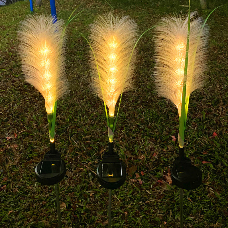 Pampas artificiales con resistencia a los rayos UV para jardín, balcón y terraza